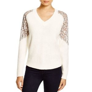 Cooper & Ella Cream Lace Sweater Size XS